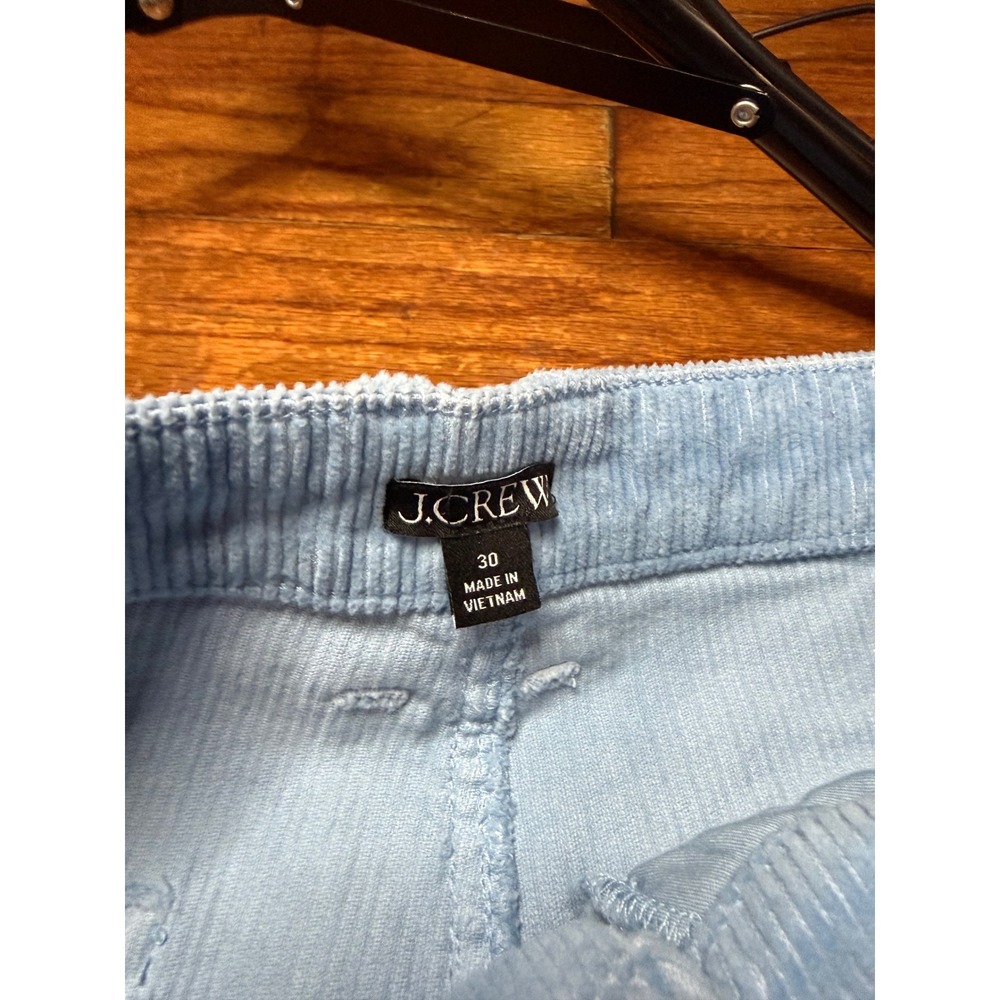 J.Crew Womens Light Blue Corduroy Wide Leg Flare Pants Size 30 High Rise Pockets - Picture 2 of 6